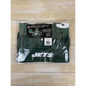 New York Jets NFL Team Green Apron + Chef Hat Set *New